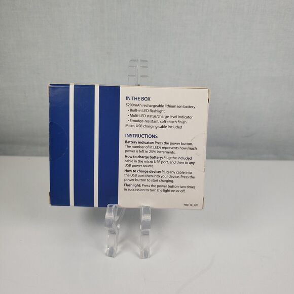 5200MAh Portable Battery Bank with Flashlight, Phone and Tablet Charger - Picture 2 of 7